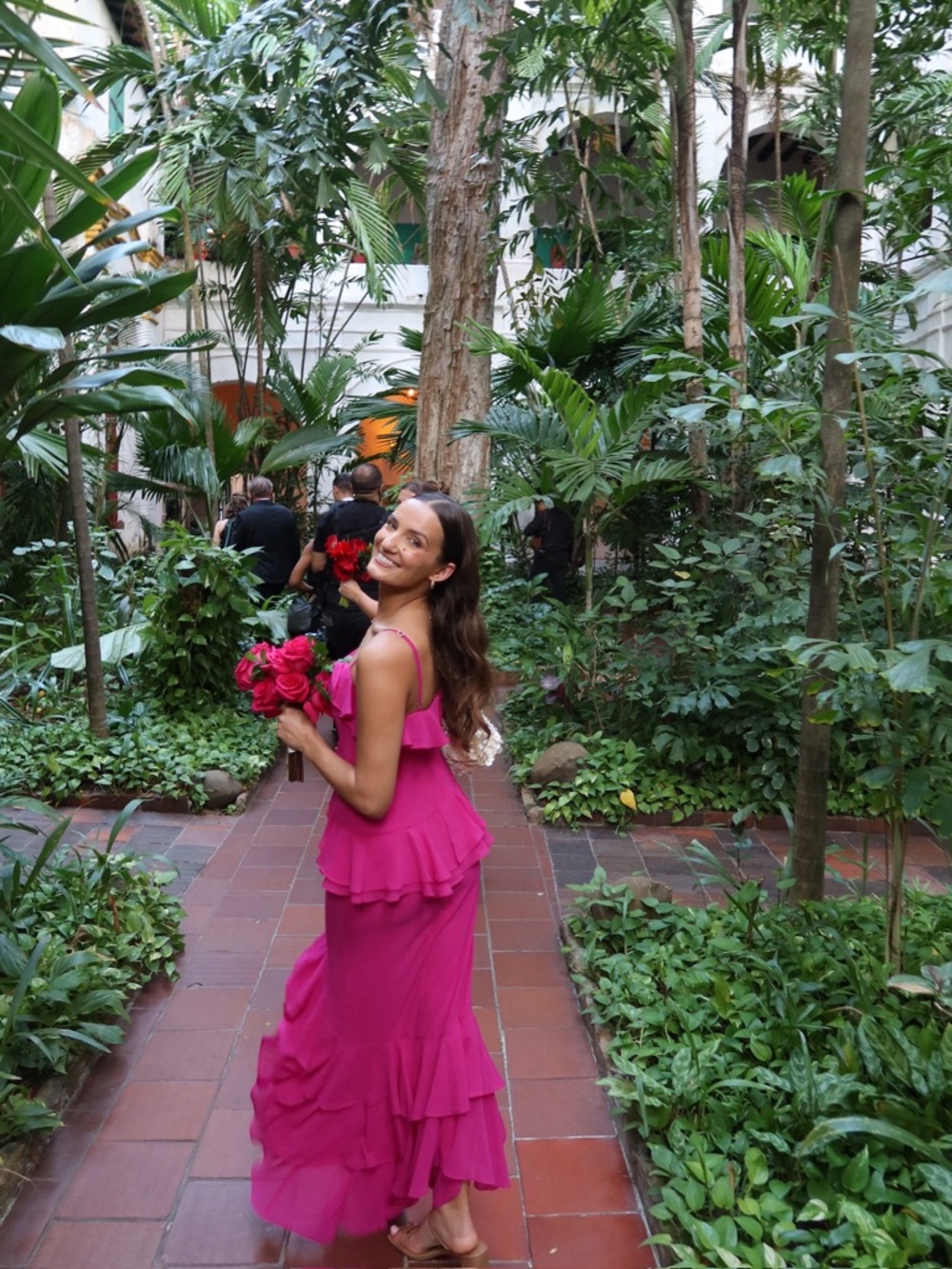 Lovers + Friends Melissa Fuchsia High Low Dress - Picture 4 of 4